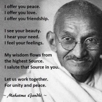 Understanding the Universal Source through the words of Mahatma Ghandi